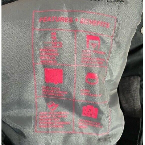 Firefly Aquabase Elite Winter Snow Black Insulated Pants with Suspenders SMALL - Picture 9 of 13